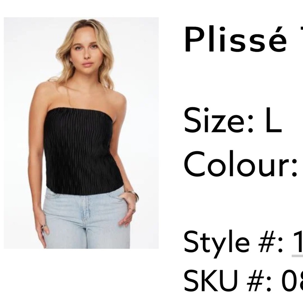 Black Strapless Top